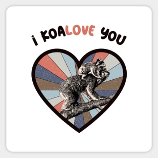 I koalove you - a retro vintage design Sticker